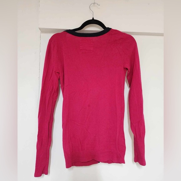 Hollister Dark Pink Button Up Cardigan - Picture 2 of 4